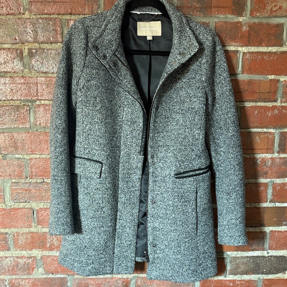 Banana Republic Gray Pea Coat